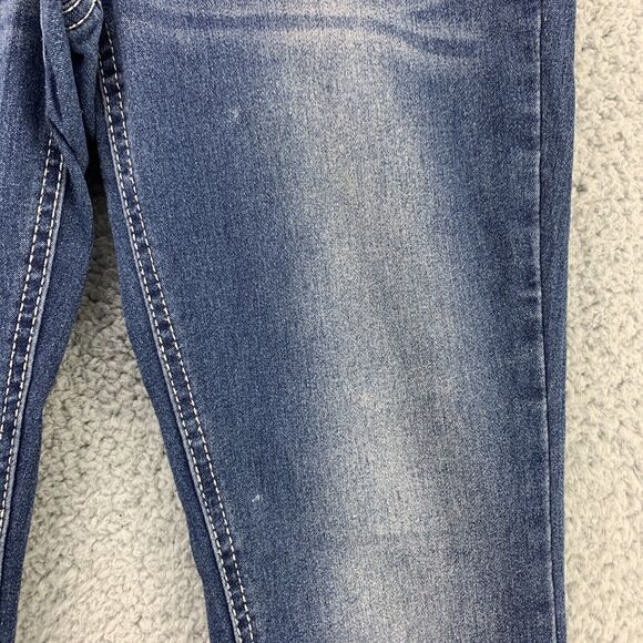 Faded Glory Girls Boot Cut Jeans 12 Stretch Embroidered Pockets Adjustable Waist - Picture 9 of 13